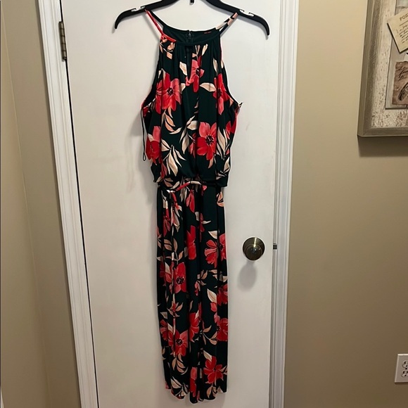 Maggy London Pink and Green Tropical Jumpsuit - Picture 5 of 5